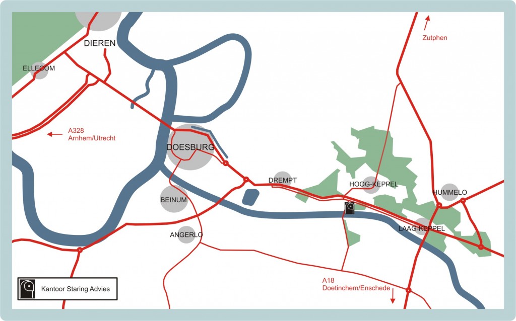 Routebeschrijving kantoor Staring Advies